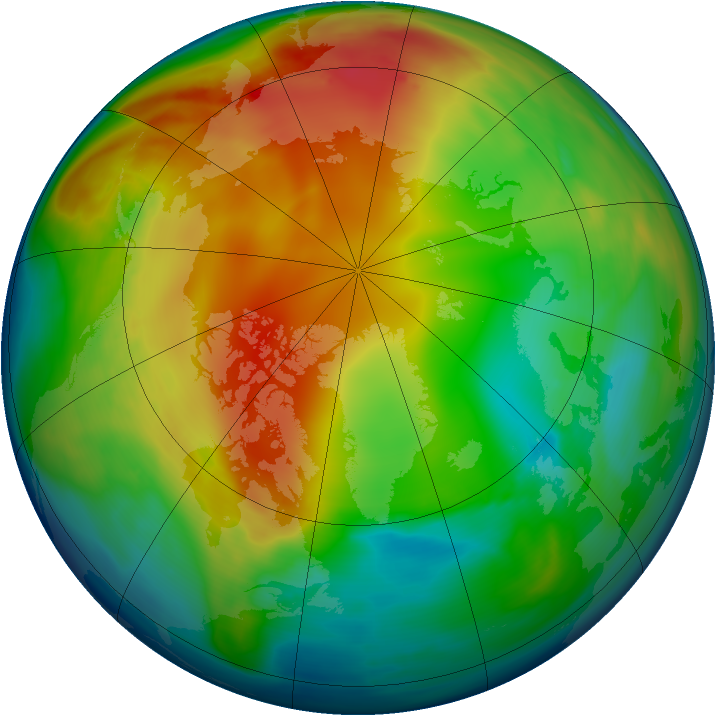 Arctic ozone map for 15 January 2006